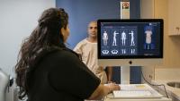 A patient is screened for skin cancer